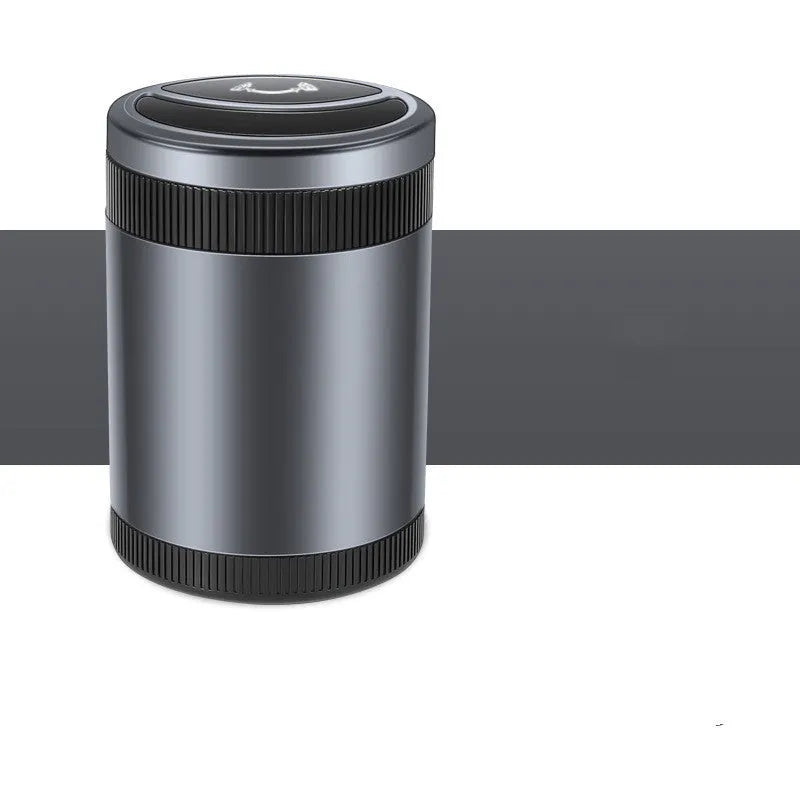 Automatic sensing ashtray in vehicle mounting position with USB connectivity port