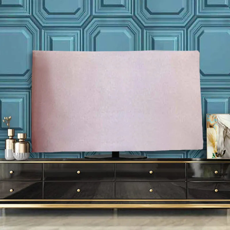 Velvet TV cover in six colour options showing national style design for television dust protection