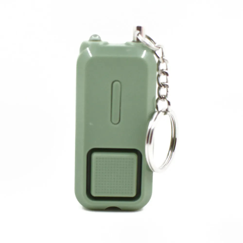ZQ-202 personal safety alarm in multiple colours showing compact 65x30x12mm dimensions