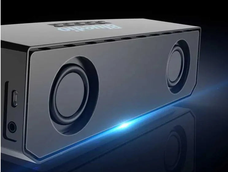 Black BS-6 Cloud Smart Bluetooth Speaker with compact rectangular design and micro-USB port.