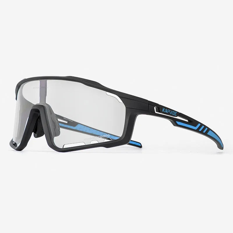 Photochromic cycling sunglasses with a semi-rimless TR90 frame, shown in one of multiple available colours.