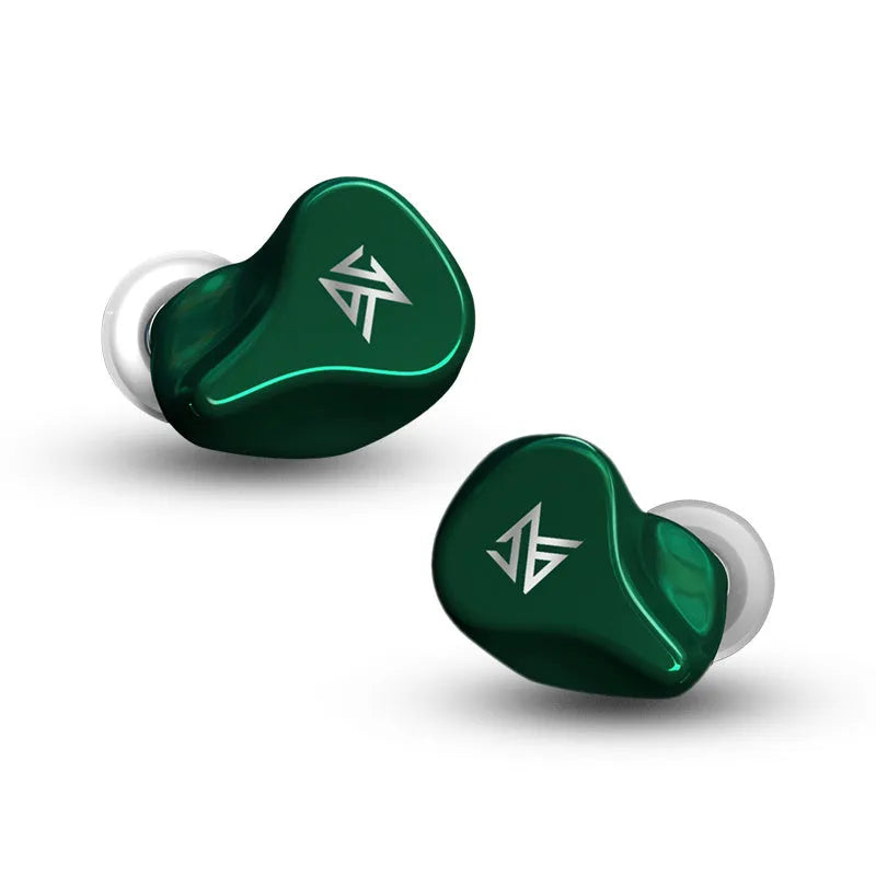 Z1 wireless Bluetooth in-ear headphones in black or green colour with true wireless design