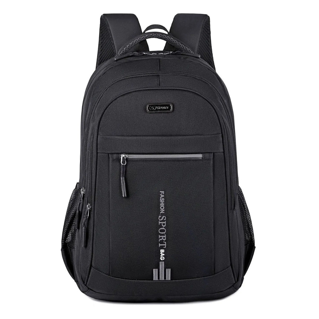 Capacity backpack in oxford cloth with airpillow straps showing sewing line details