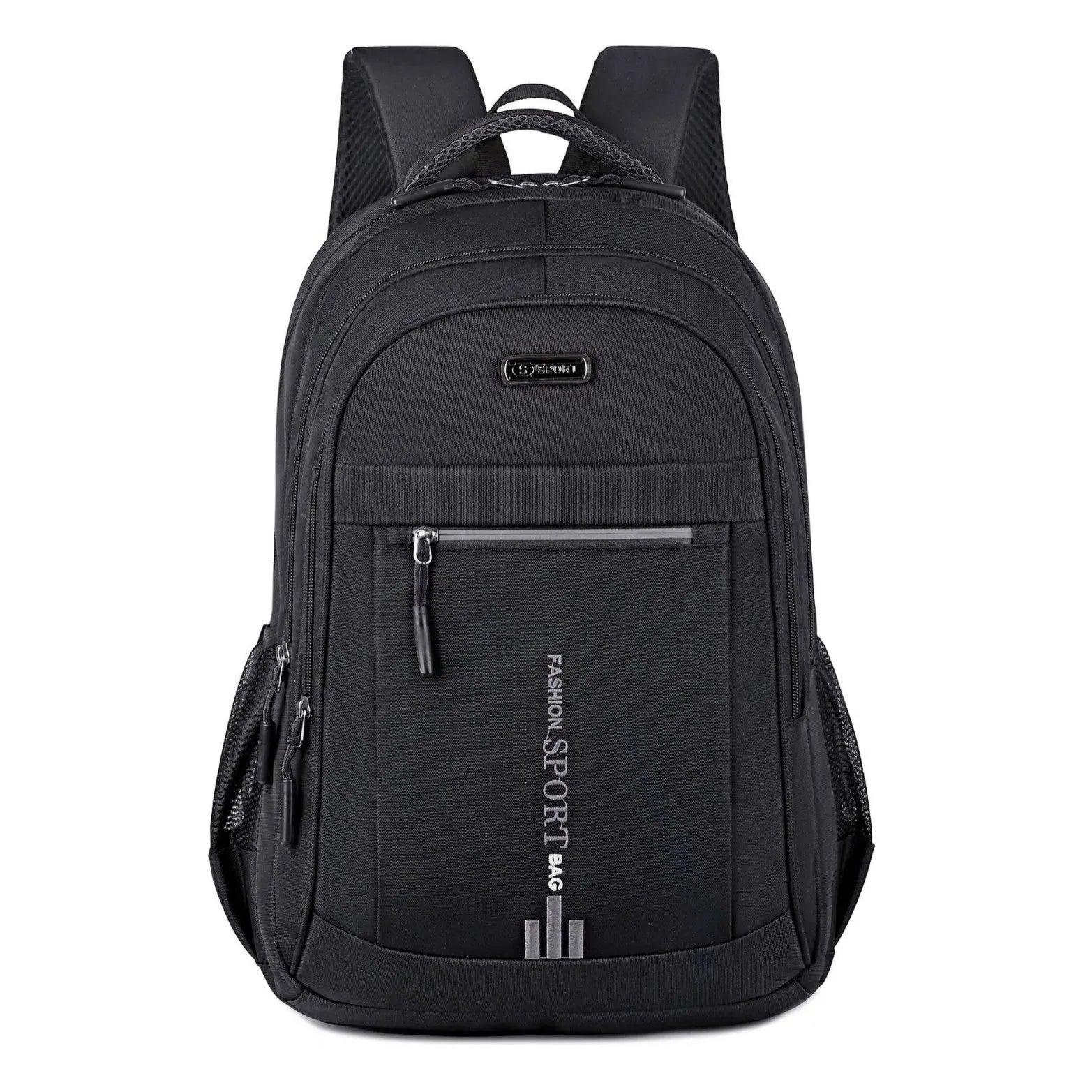 Capacity backpack in oxford cloth with airpillow straps showing sewing line details