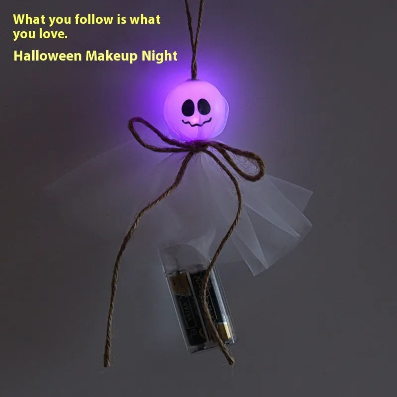 Halloween LED lighting chain with battery box, shown in a ghost-themed colour for venue decoration.