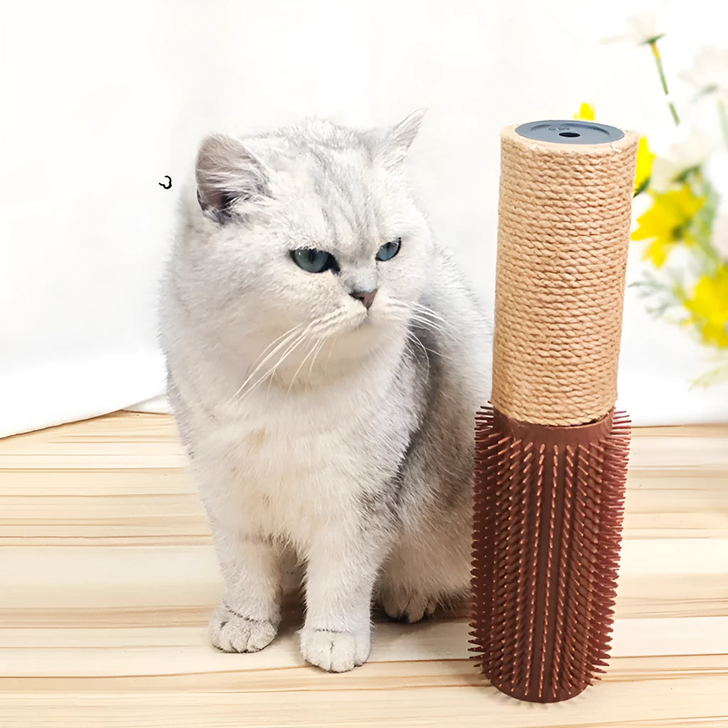 Sisal cat scratching post 30cm high with brown or grey colour options