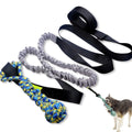 Green cotton rope dog tug toy with corncob design for interactive pull and chew play