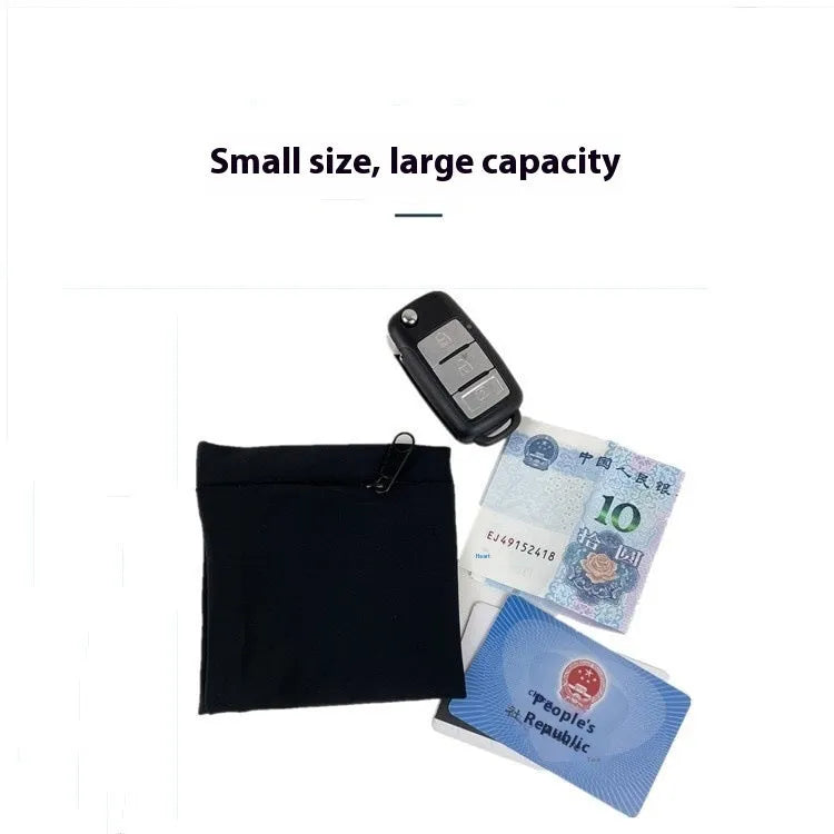 Wrist bag armband sleeve measuring 10 by 10.5 cm for mobile phone storage during camping and fitness