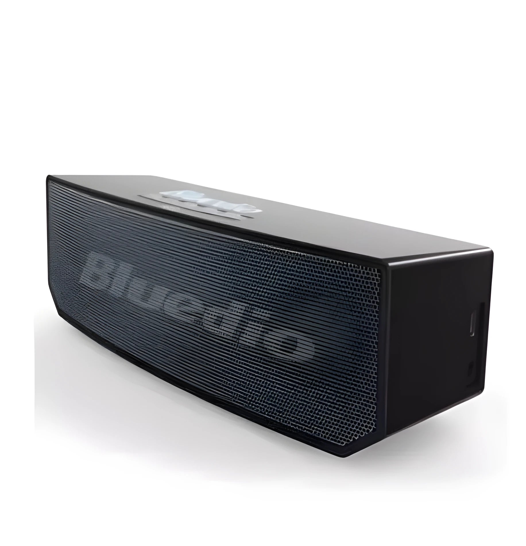 Black BS-6 Cloud Smart Bluetooth Speaker with compact rectangular design and micro-USB port.