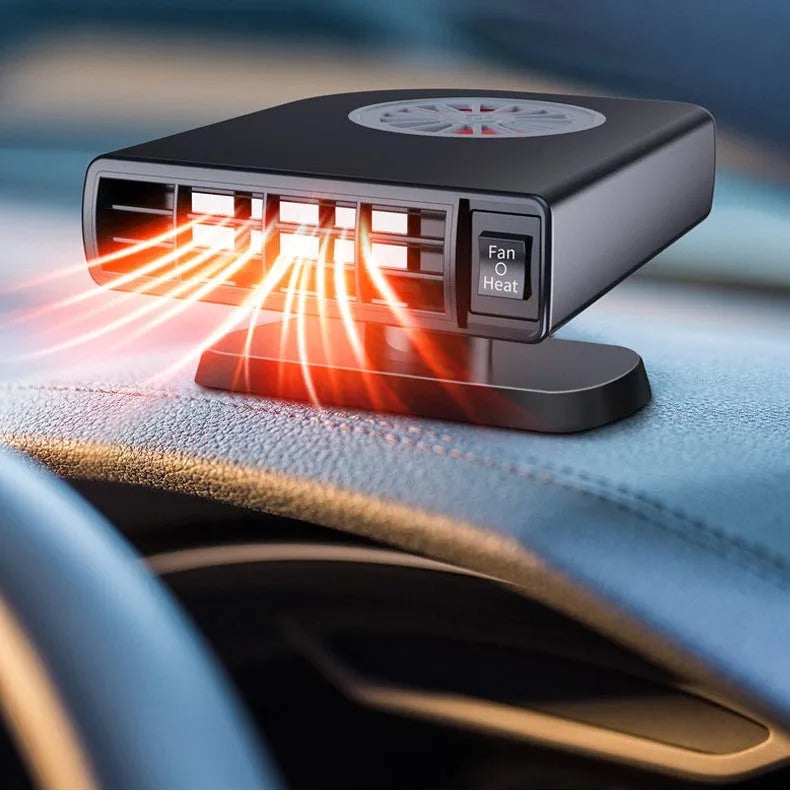 Black vehicle-mounted heater for car defrosting and defogging with adjustable rotation features