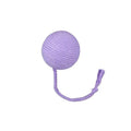 Colourful cat toy ball with rope and built-in bell in two size options