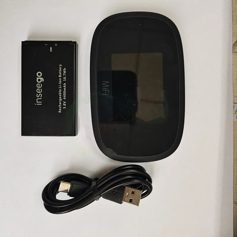 Mifi8000 black portable 4G wireless router showing compact design with dual-core processor for mobile internet
