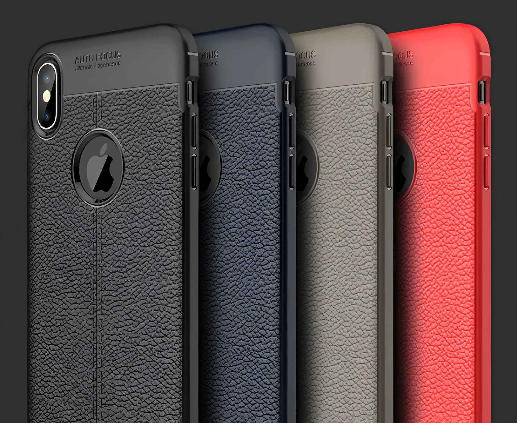 WeFor fitted phone case for OnePlus 6 in black, showing PU leather back and soft silicone sides.