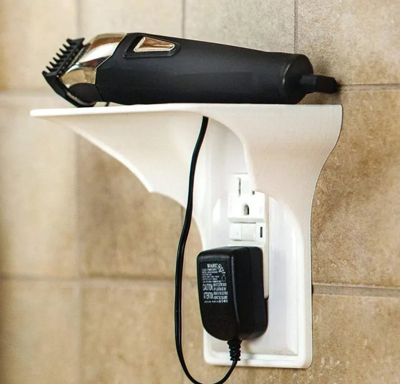 White polypropylene socket storage rack for organising 1/4-inch drive tools.