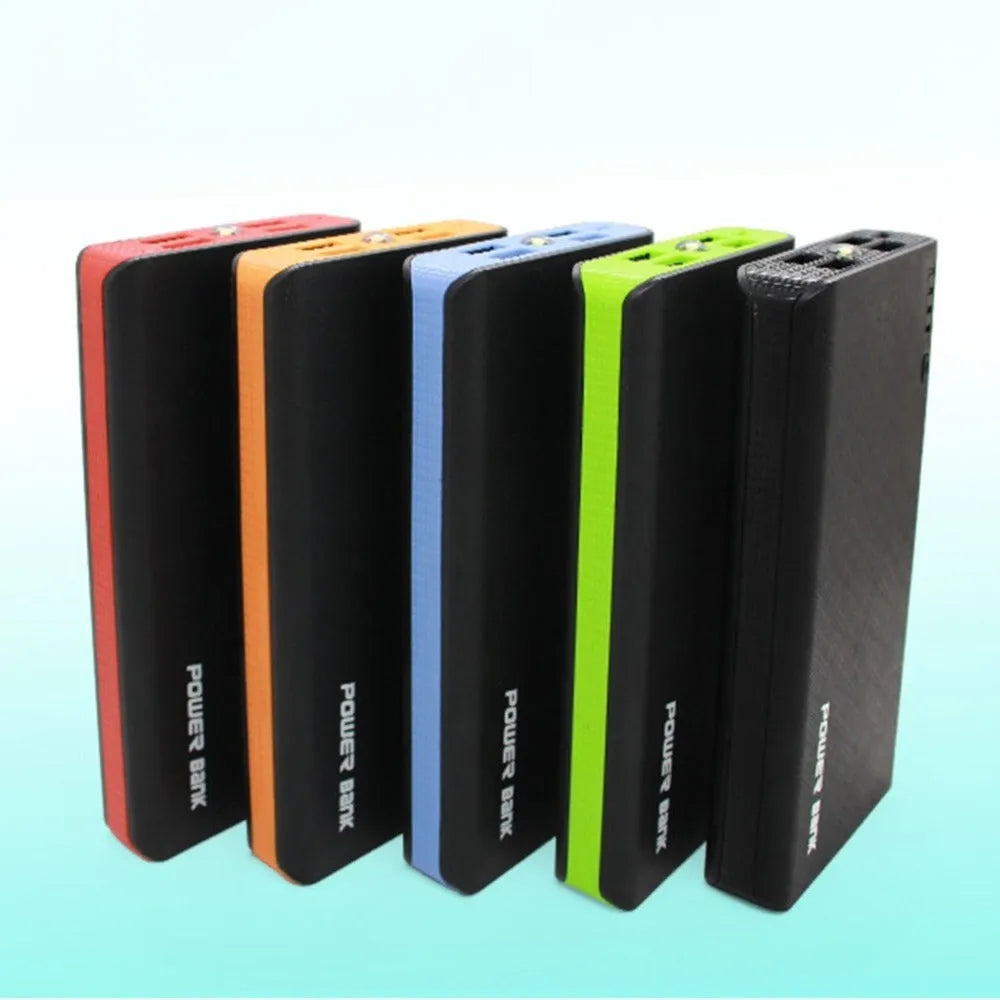 20000mAh portable power bank in multiple colours with compact rectangular design