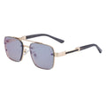 Men's vintage sunglasses with PC lenses in gold double gray colour with European styling
