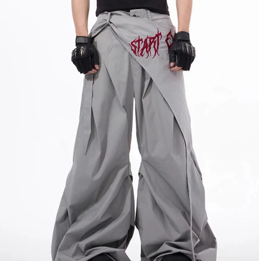 Boys wide-leg trousers in Korean style black and grey options