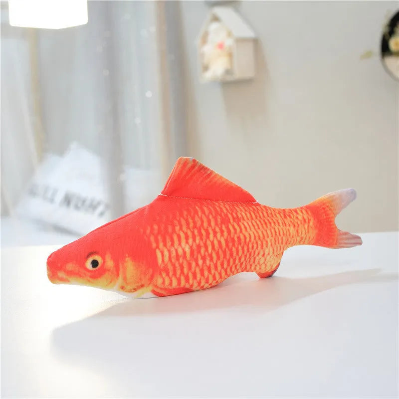 Electronic jumping fish simulation cat toy without catnip, 30cm multicolour PP material