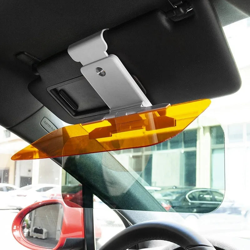 Anti-high beam goggles car sun visor with acrylic lens and telescopic installation system