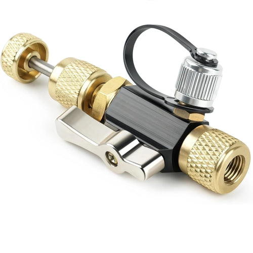 Bicycle tyre vacuum valve core disassembly tool set with metal construction in four style configurations