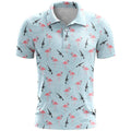 Men's 3D printed sports short sleeve top in loose fit with colour pattern