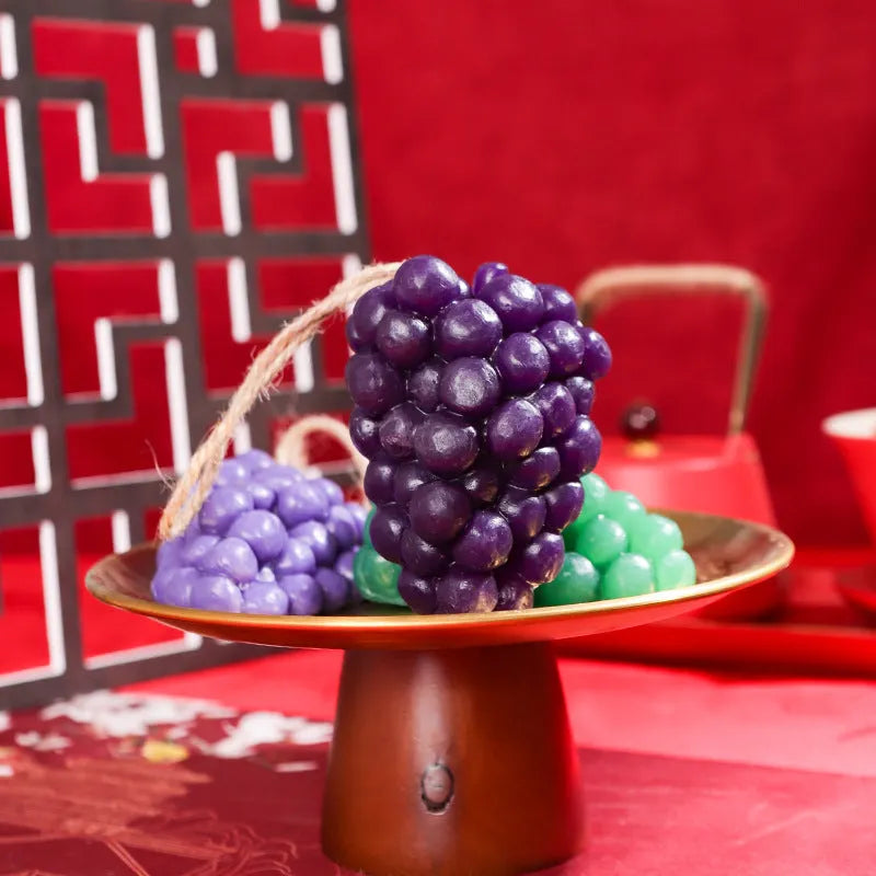 Purple and green grape cluster handmade soap bar with 80g net weight