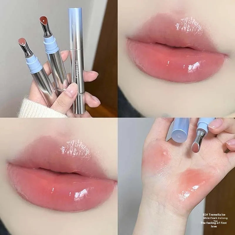 Mirror Water Light lip gloss lipstick in ice colours with a 12.9 cm tall case.