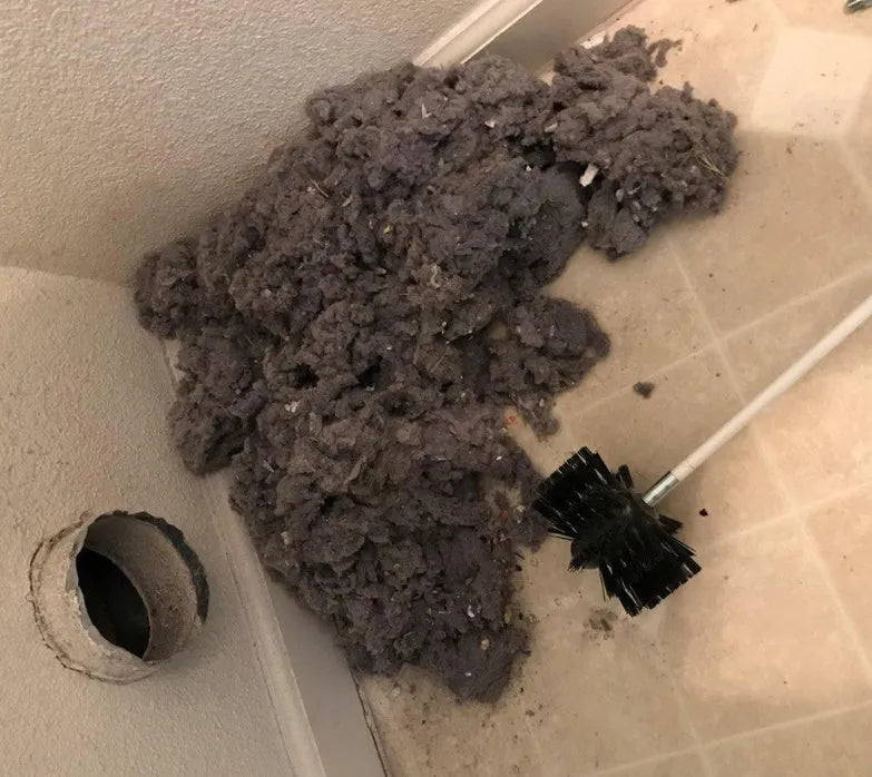 Flexible chimney cleaning brush with bendable rod and nylon bristles for dryer pipes