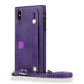 Leather iPhone case with built-in card slot and wrist strap in multiple colours
