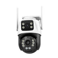 Outdoor dual screen wireless monitor camera with binocular design for home surveillance