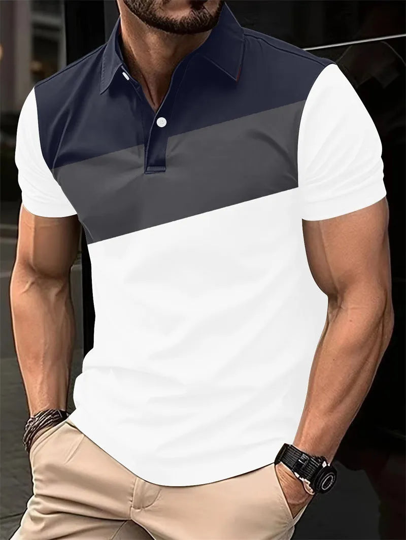Men's loose fit short sleeve t-shirt with 3D digital printing pattern in colour LM-PL047