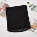 Black mesh belly band with cross waistband design for postpartum waist trimming
