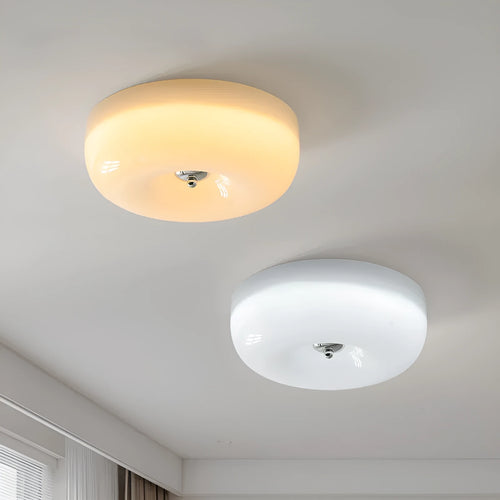 Cream coloured American style bedroom ceiling light with three colour temperature settings