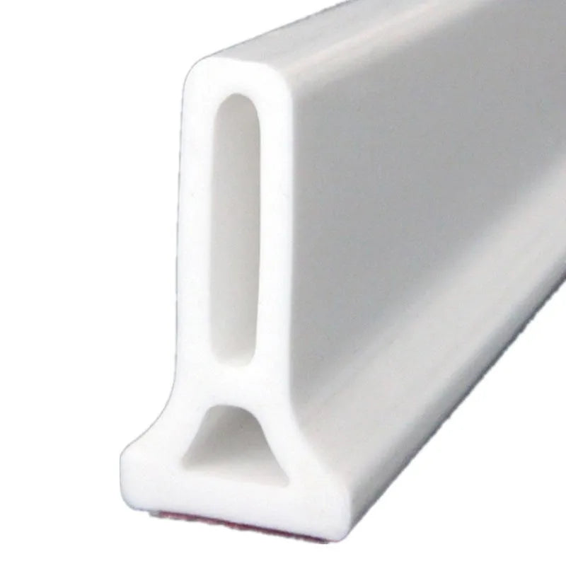 Flexible TPE bathroom water blocking strip in black, white, and grey colour options