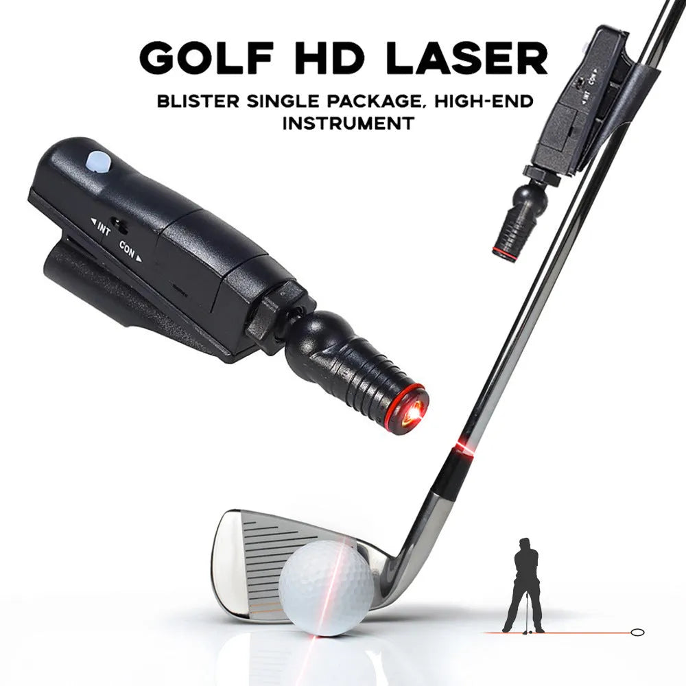 Black golf laser sight aiming instrument for putting alignment practice