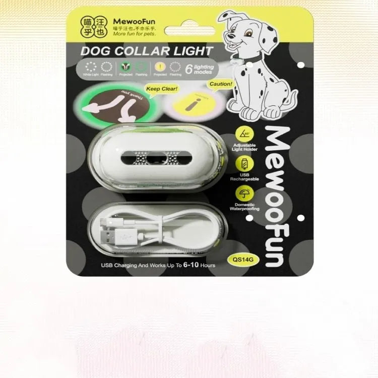 Pet luminous collar with hanging ring in one of four colour patterns: fresh pink, delicate grey, cure green or caramel mocha