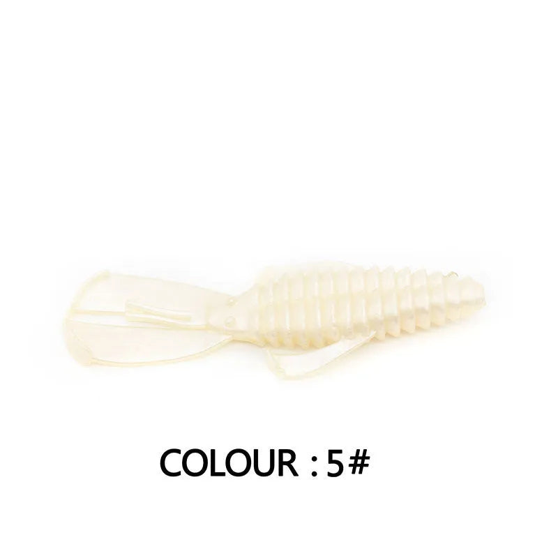 Soft plastic PVC fishing lure measuring 8cm with simulation bait design in multiple colour options