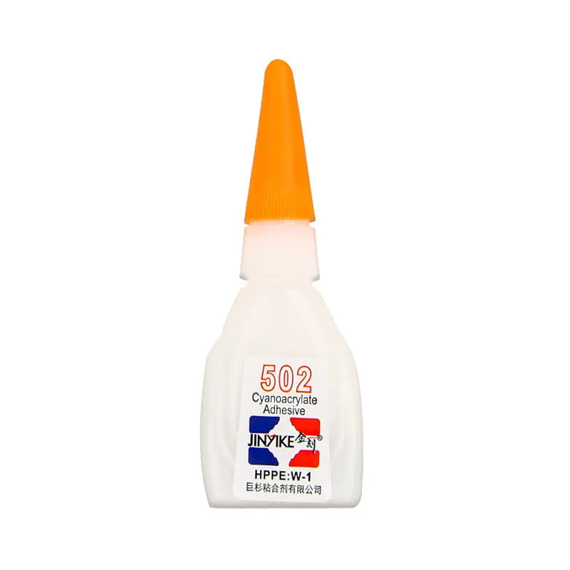 Instant strong shoe repair adhesive in 3G and 8G sizes with application tool