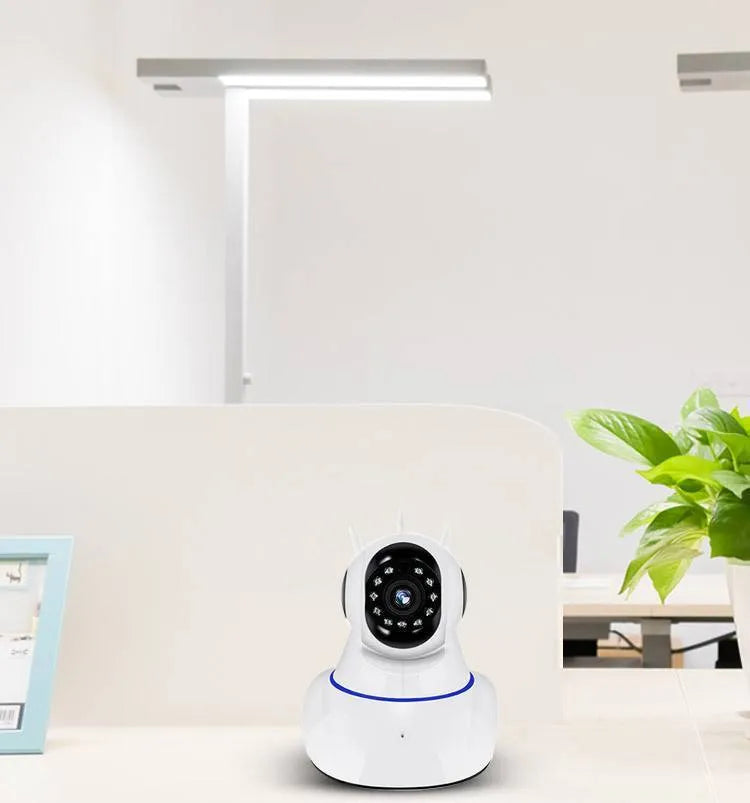 White wireless dome security camera with 2 million pixel sensor and 3.6mm lens