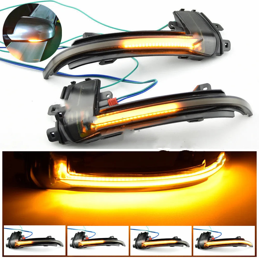 Dynamic LED mirror turn signal indicator for Audi B8 and B8.5 models in blackened finish.
