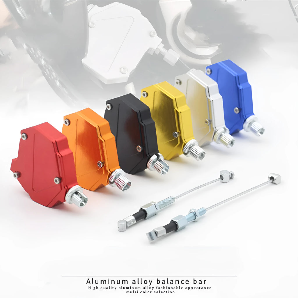 Aluminium alloy motorcycle labour-saving clutch box in multiple colours including red, blue, gold, black, orange, and silver.