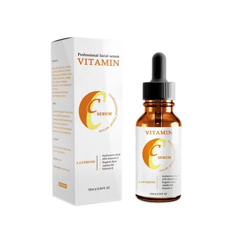 10ml bottle of Vitamin C Hyaluronic Acid Facial Serum for skin brightening and anti-aging