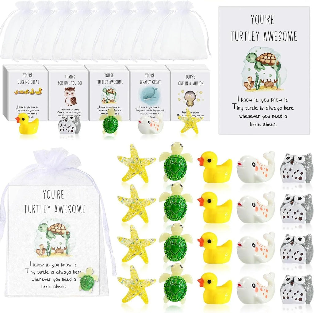 Resin motivational memo cards with inspirational quotes in pocket-sized format