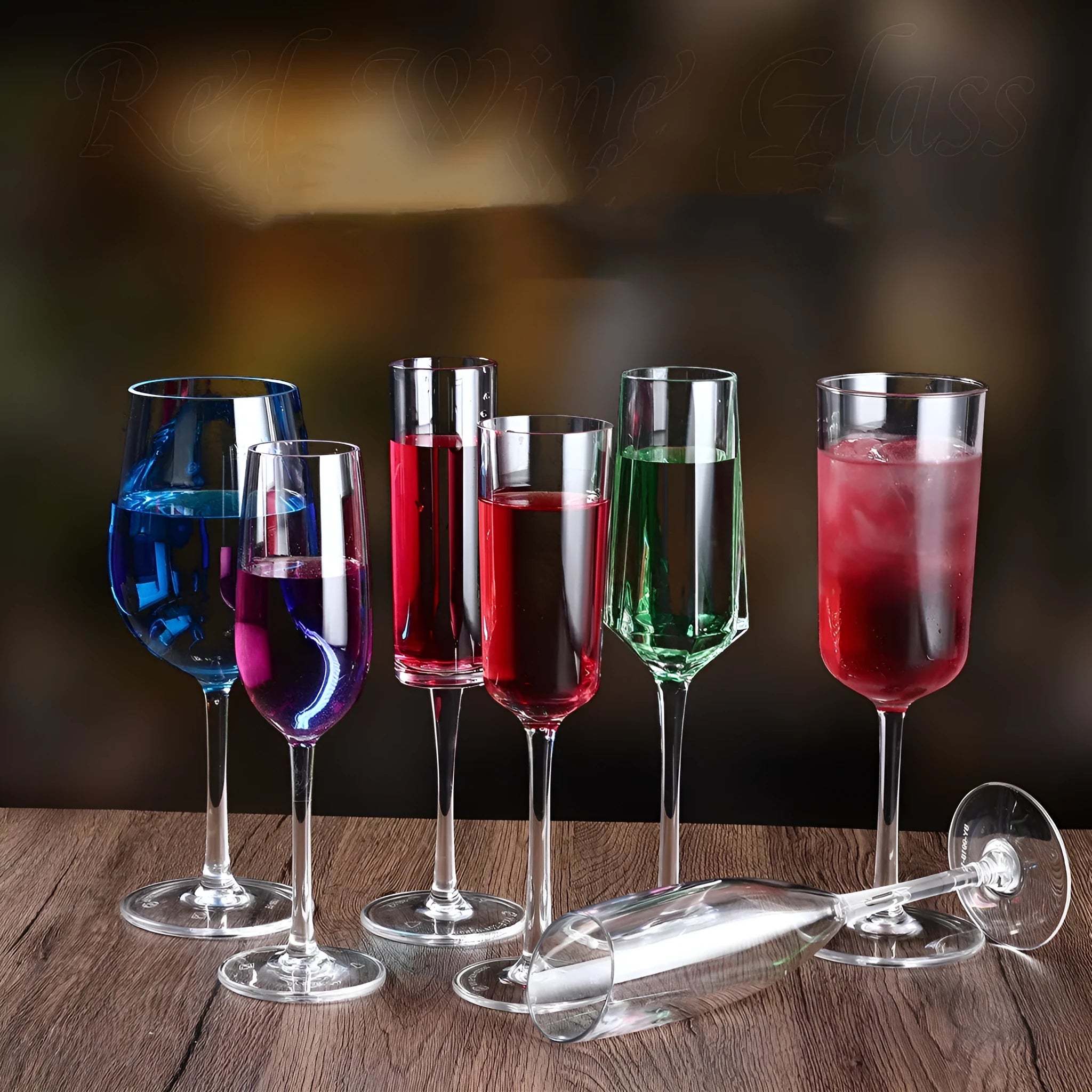 Clear PC acrylic wine bottle for catering with drop-resistant food-grade plastic construction