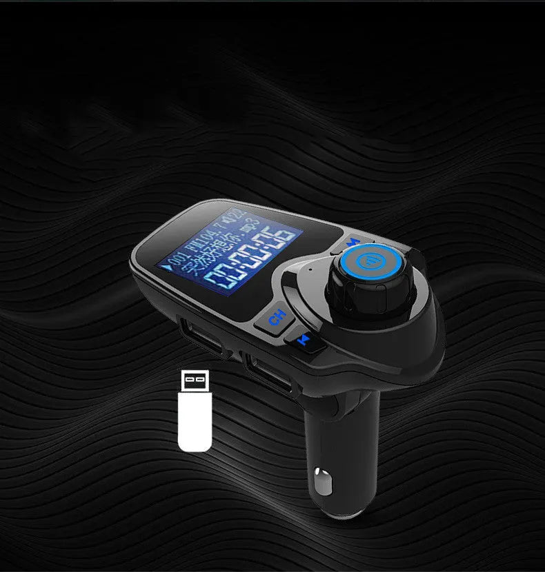 Black G7 Bluetooth car hands-free kit and FM transmitter with USB port