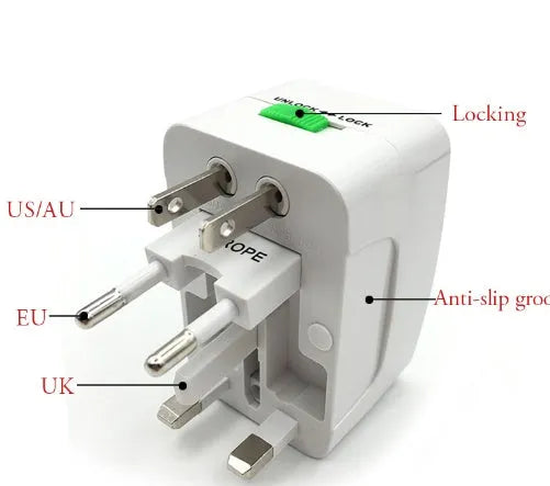 Universal travel plug adapter converter for international mobile phone charging 73x50x39mm