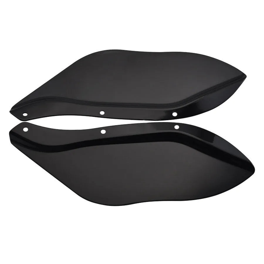 Harley-Davidson motorcycle side wing head covers in black and transparent options for FLHR FLHT FLHX models