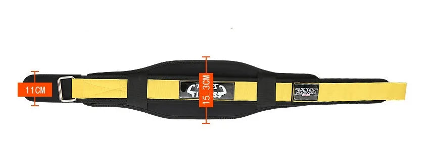 Nylon fitness weightlifting waistband in black, red or yellow colour options