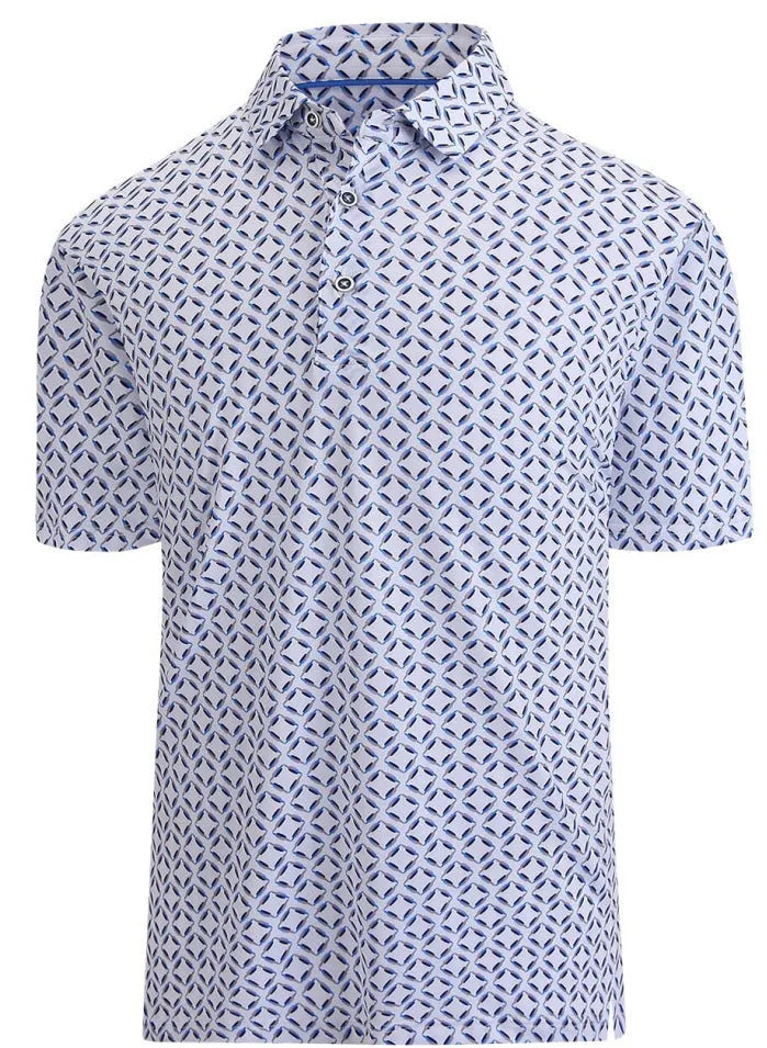 Man wearing a grey 3D printed short sleeve T-shirt with zipper decorations on the sleeves.