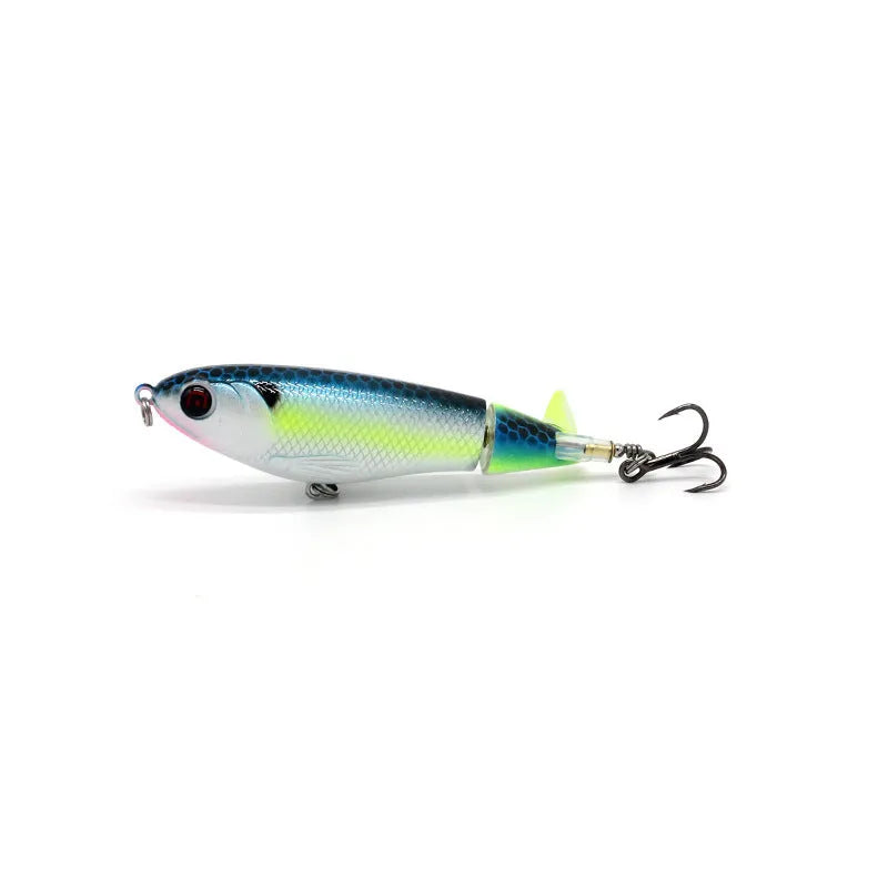 7.5cm long bionic fishing lure bait for road fishing shown in one of its five colour variations